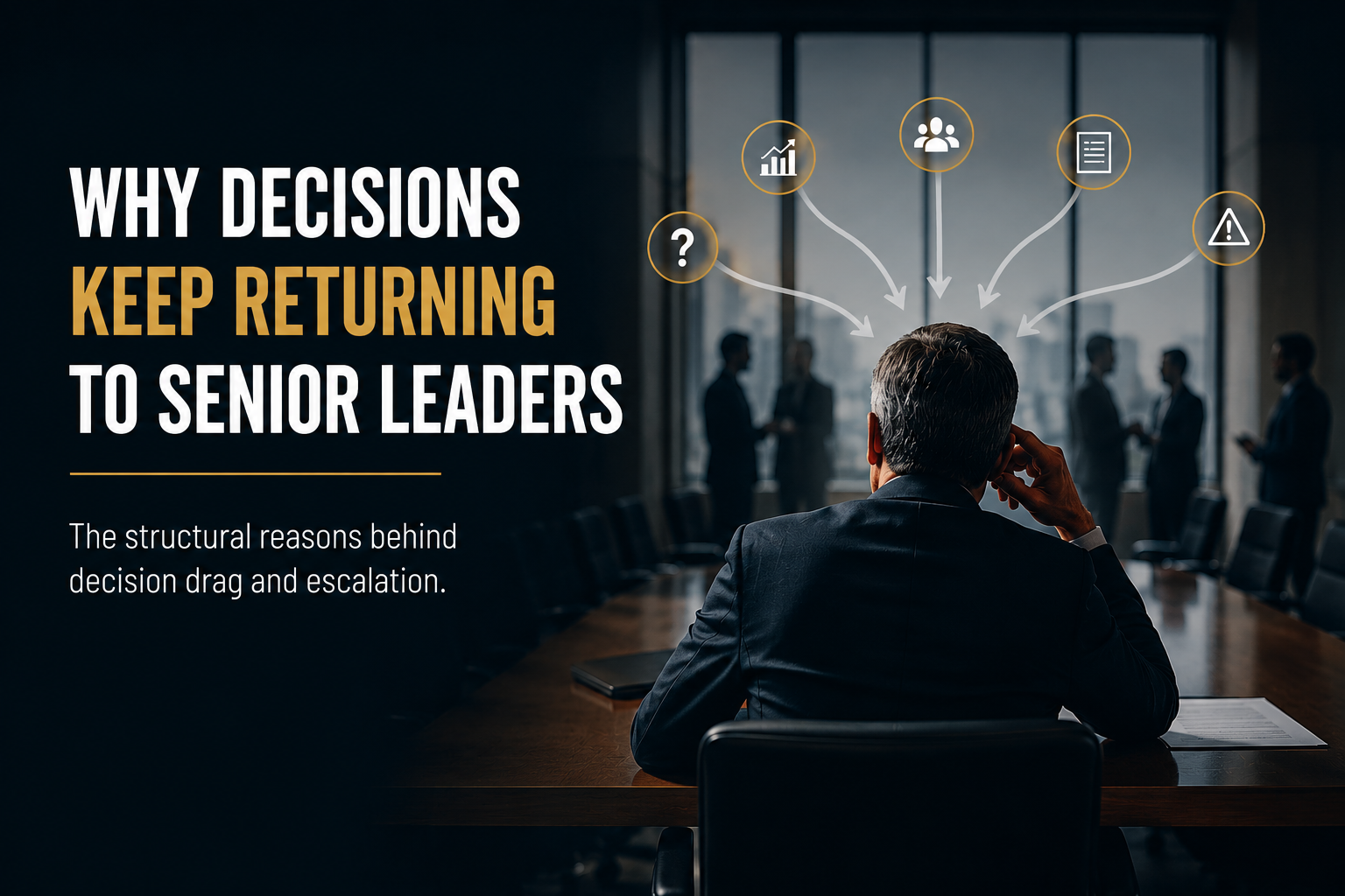 Senior leader carrying concentrated decision-making pressure inside an organisation